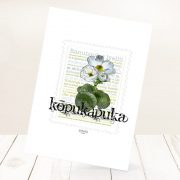 Kōpukapuka print on card.