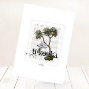 Tī Kōuka print on card.
