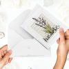 Harakeke print on greeting blank card with colour-in envelope.