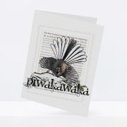 Piwakawaka print on greeting blank card.