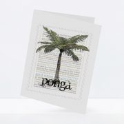 Ponga print on greeting blank card.